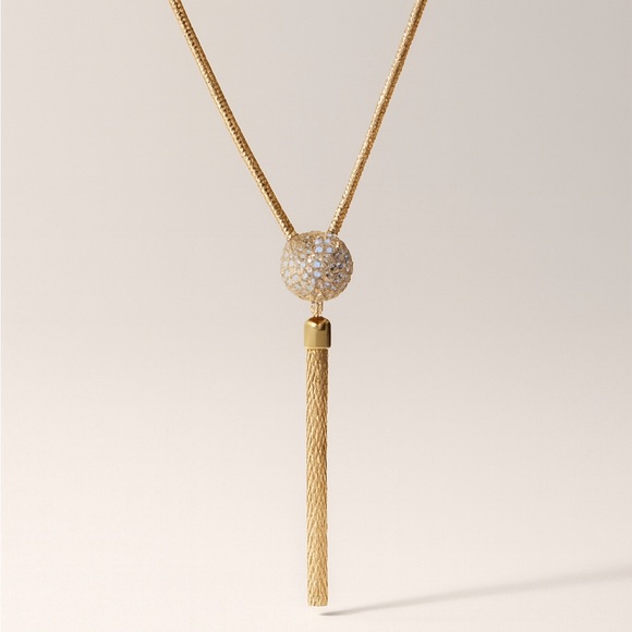 Monet Gold Tassel Necklace - Picture 2 of 3